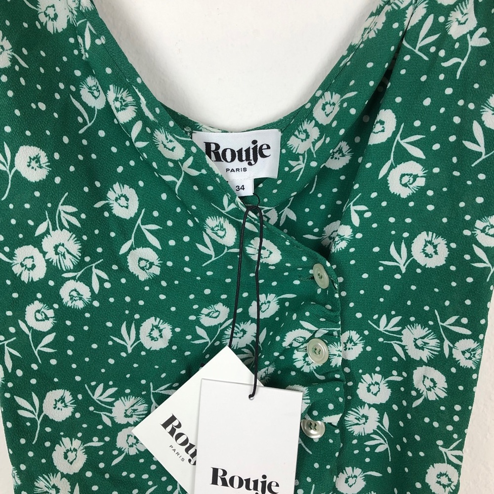 NWT Rouje Monica Dress in Vert - Picture 3 of 7